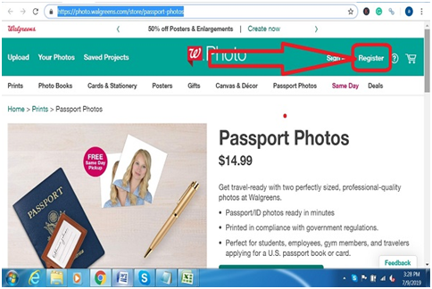 Walgreens Passport Photo step 2