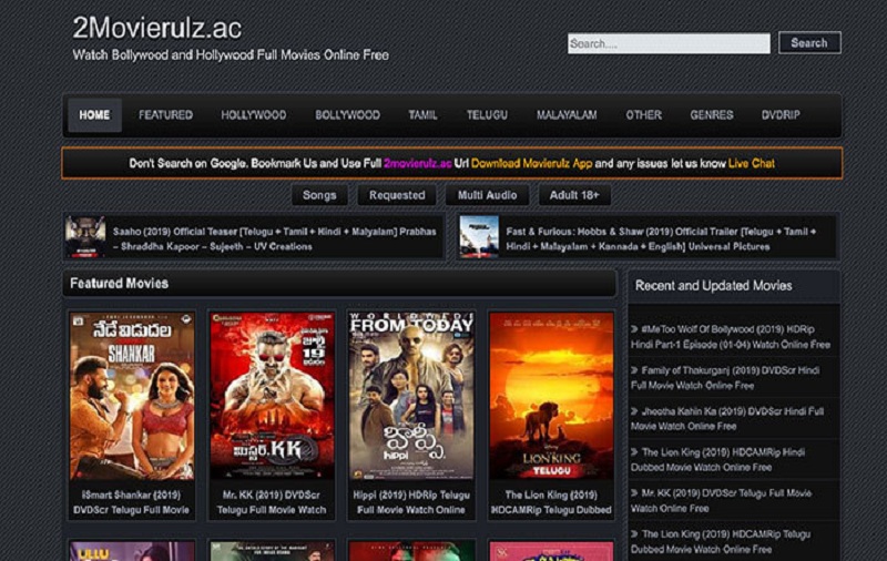 websites to download hollywood movies for free